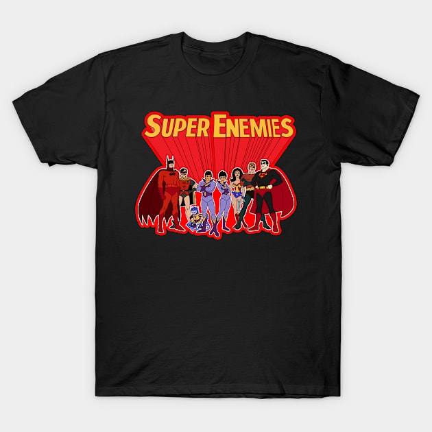 super friends super enemies T-Shirt by AlanSchell76